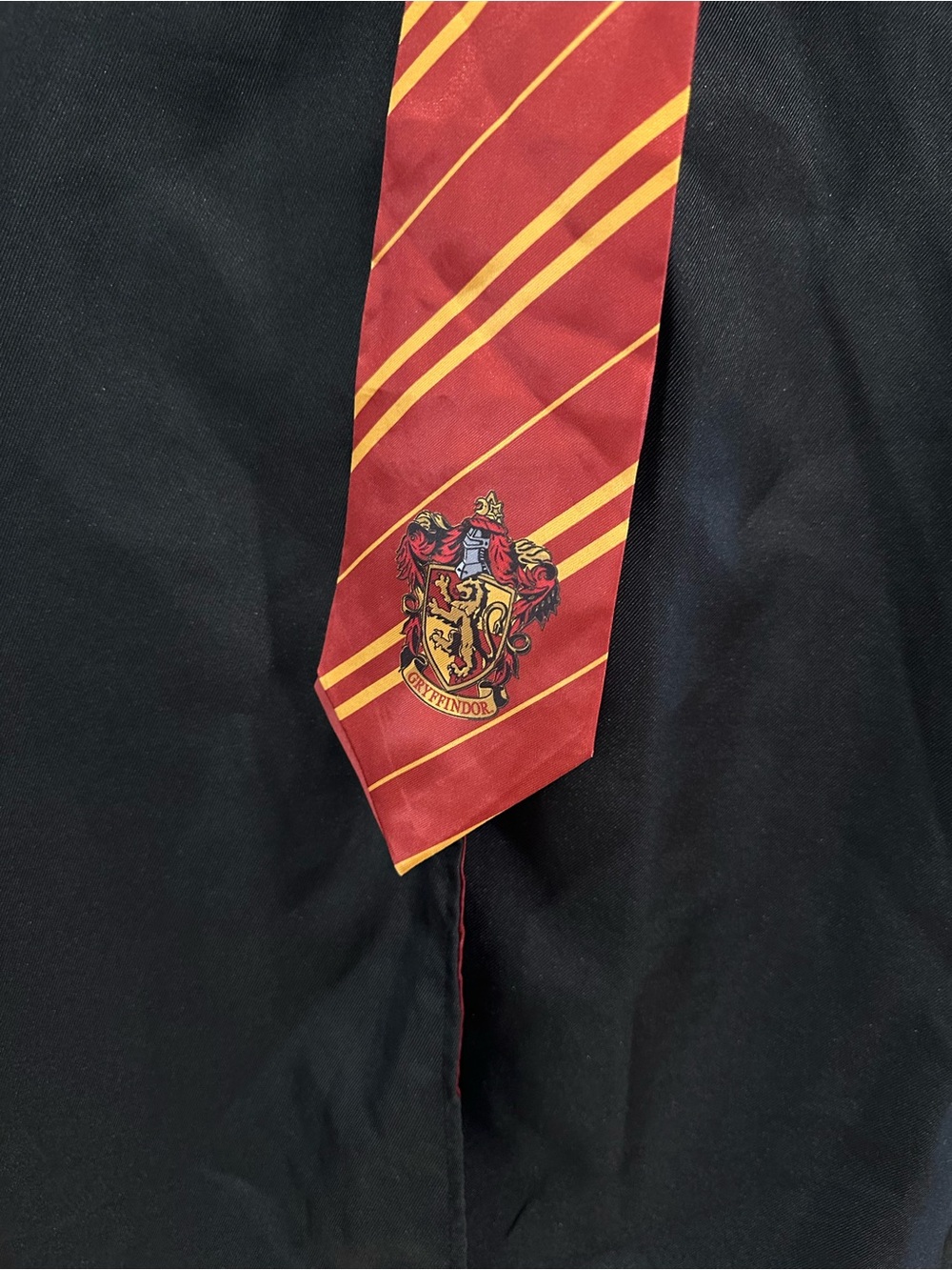 Harry Potter Deluxe Costume Black/Burgundy Wizard Robe with Striped Tie Small - Picture 3 of 14